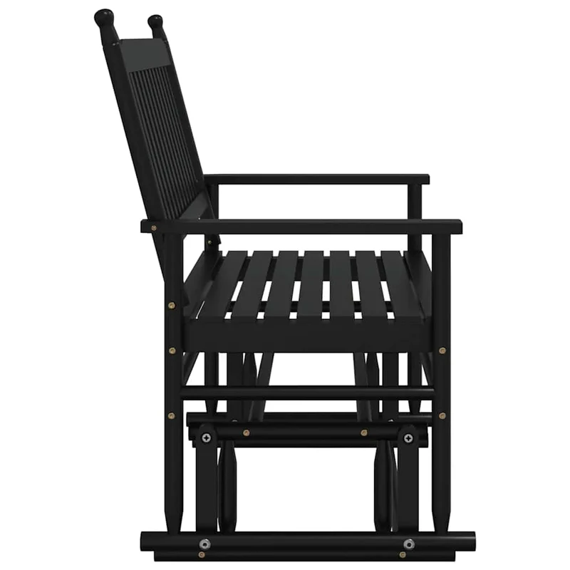 Banc à bascule de jardin 118 x 70 x 104,5 cm en bois de peuplier noir DEC028718