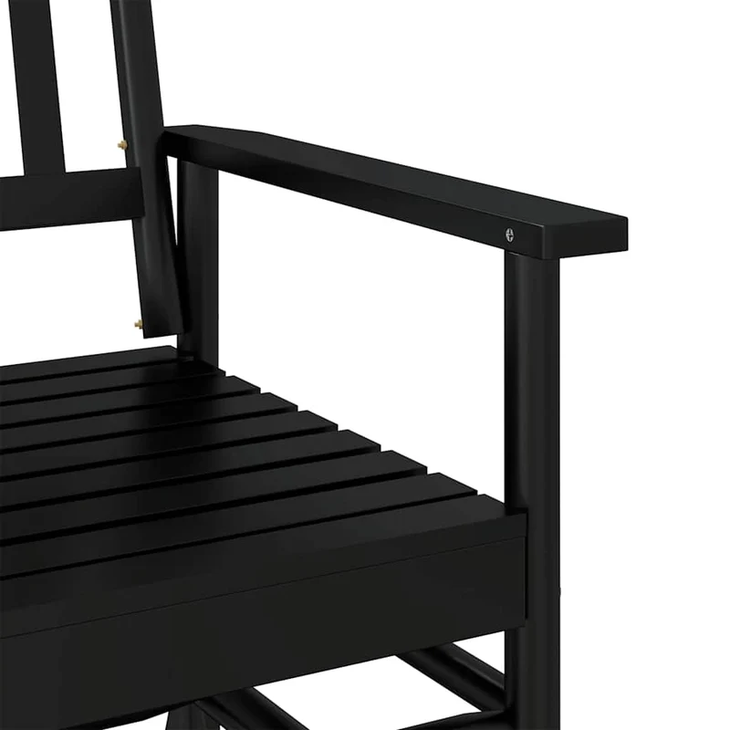 Banc à bascule de jardin 118 x 70 x 104,5 cm en bois de peuplier noir DEC028718