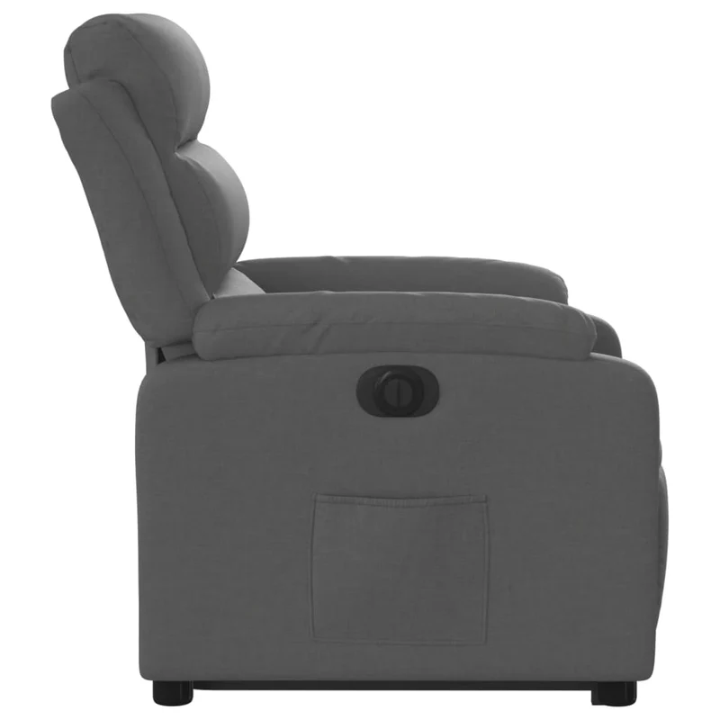 Fauteuil relax TV fonction de levage électrique très confortable en tissu gris DEC028364