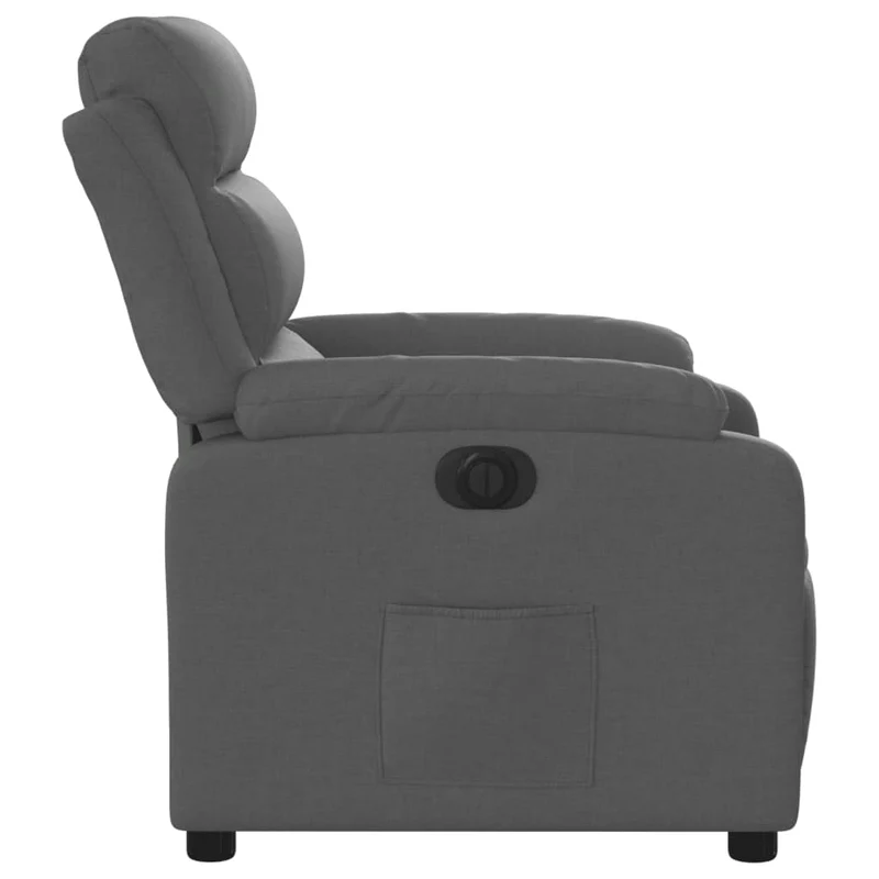 Fauteuil relax TV fonction d'inclinaison électrique très confortable en tissu gris DEC028344