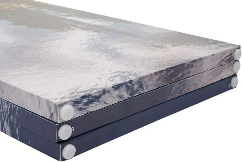 Paravent séparateur de pièce 3 panneaux 180x121cm lac montagne PAR04046