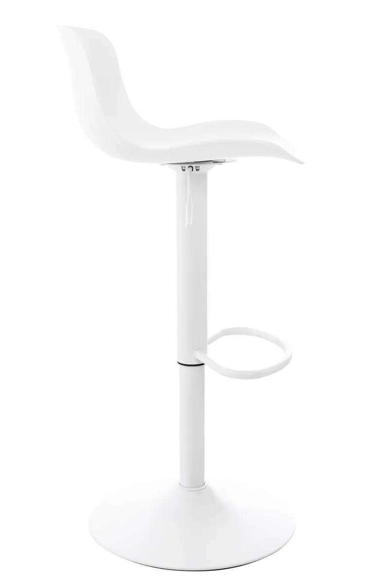 Tabouret de bar design contemporain avec repose-pied Polypropylène blanc 10_0000725