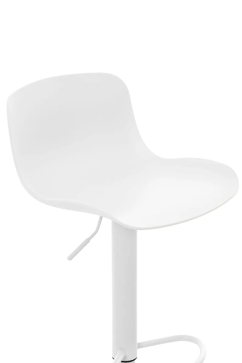 Tabouret de bar design contemporain avec repose-pied Polypropylène blanc 10_0000725