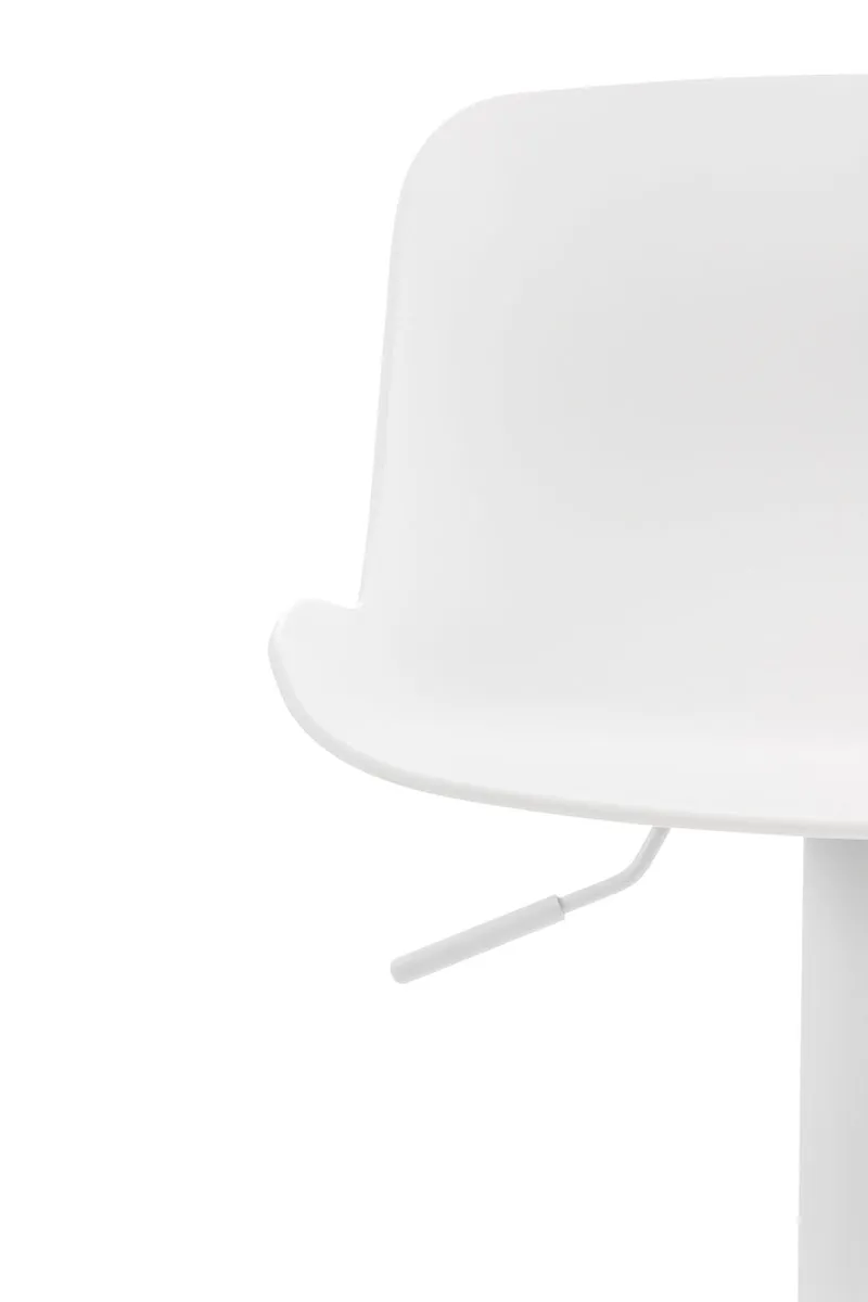 Tabouret de bar design contemporain avec repose-pied Polypropylène blanc 10_0000725