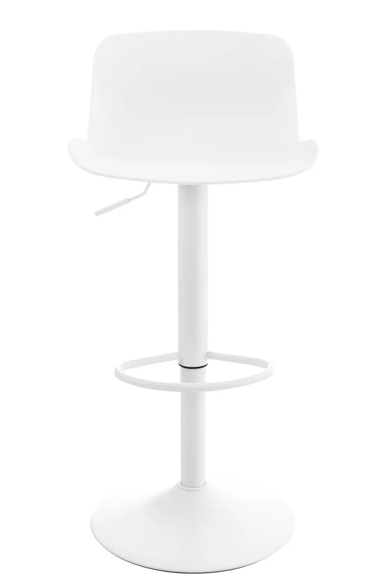 Lot de 2 tabourets de bar pivotant design contemporain polypropylen blanc 10_0001025