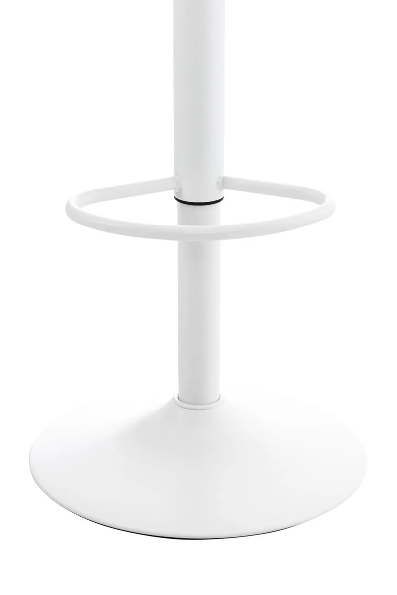 Lot de 2 tabourets de bar pivotant design contemporain polypropylen blanc 10_0001025