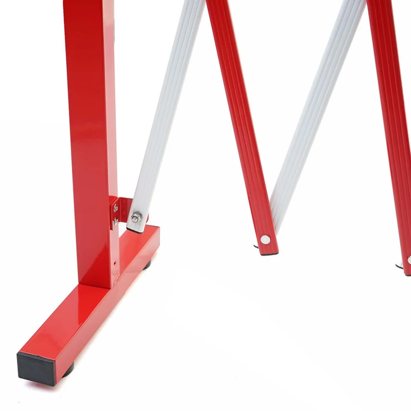 Barrière treillis à ciseaux grille de protection des animaux extensible aluminium rouge-blanc hauteur 103cm largeur 37-300cm 04_0001212