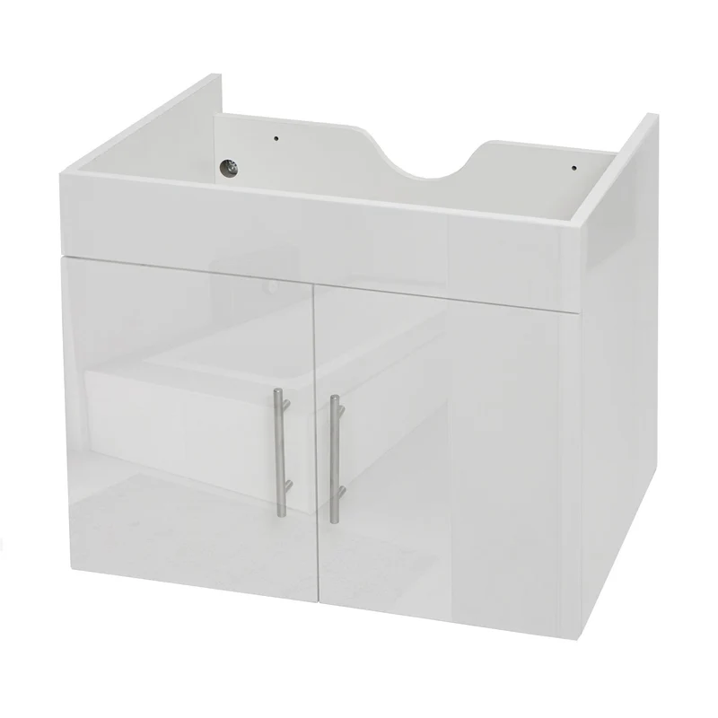 Meuble sous-vasque meuble de salle de bain brillant 60cm blanc 04_0001250