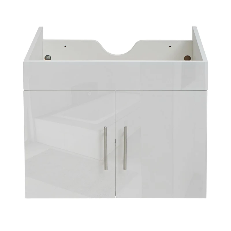 Meuble sous-vasque meuble de salle de bain brillant 60cm blanc 04_0001250
