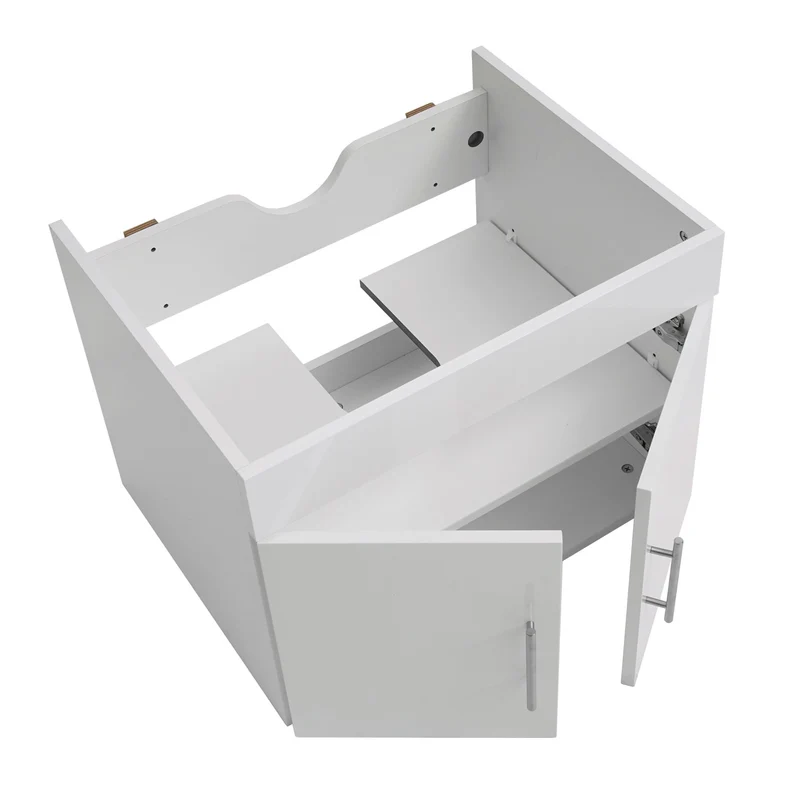 Meuble sous-vasque meuble de salle de bain brillant 60cm blanc 04_0001250
