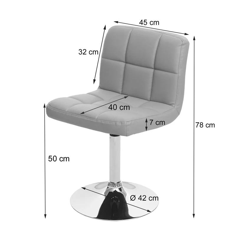 Chaise de salle à manger pivotante en tissu gris foncé pieds chromé 04_0002299
