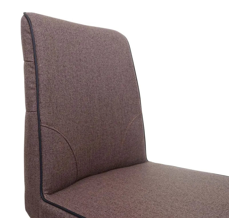 Tabouret de bar avec repose-pieds en acier et tissu marron design moderne 04_0005287