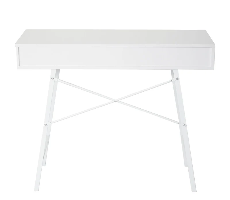Table de bureau console table d'appoint certifiée FSC 100x40cm blanc 04_0005054