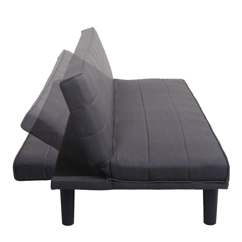 Canapé-lit d'invité convertible fonction couchage tissu gris anthracite 04_0001621