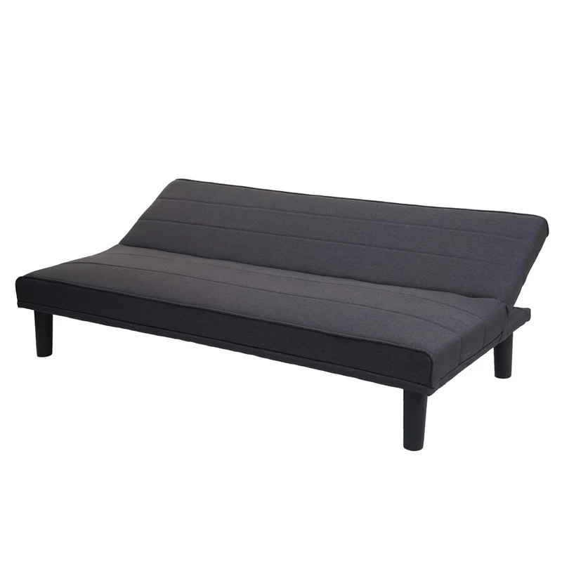 Canapé-lit d'invité convertible fonction couchage tissu gris anthracite 04_0001621