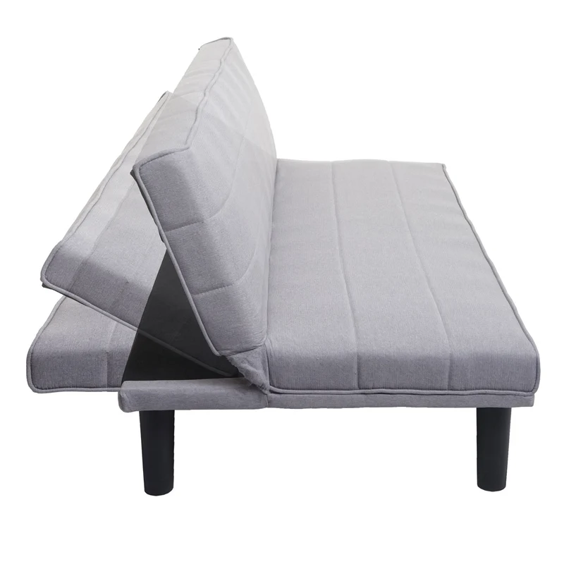 Canapé-lit d'invité convertible fonction couchage tissu gris 04_0001620