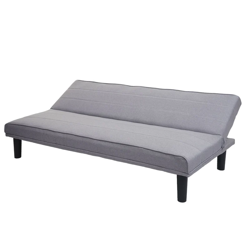 Canapé-lit d'invité convertible fonction couchage tissu gris 04_0001620