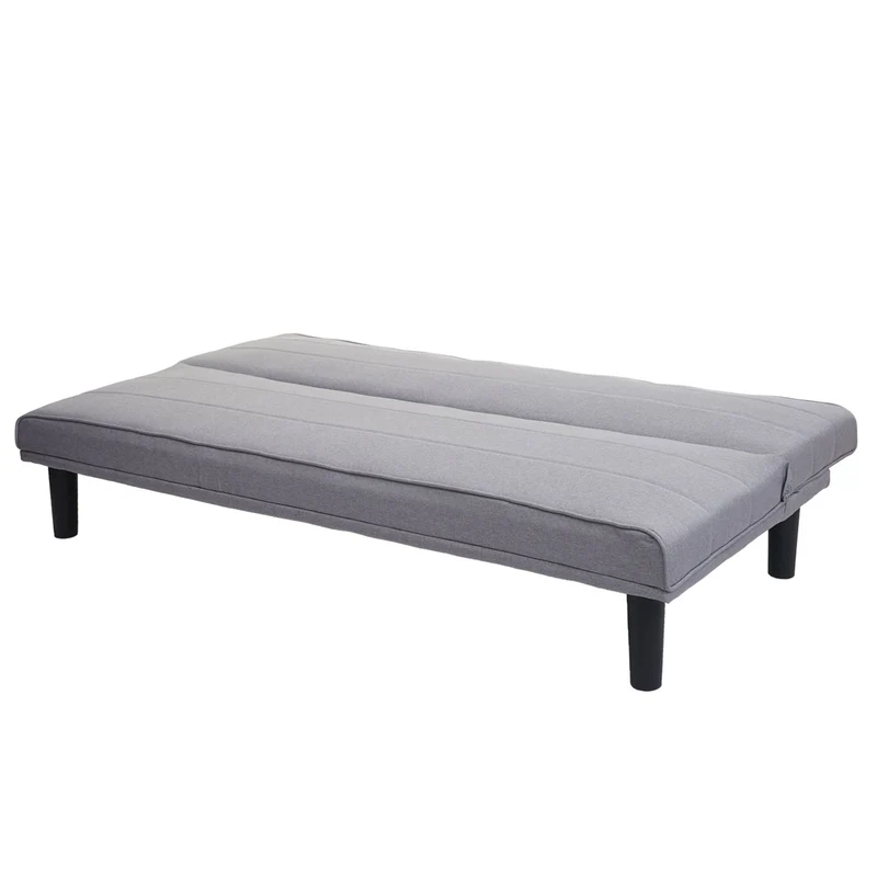 Canapé-lit d'invité convertible fonction couchage tissu gris 04_0001620