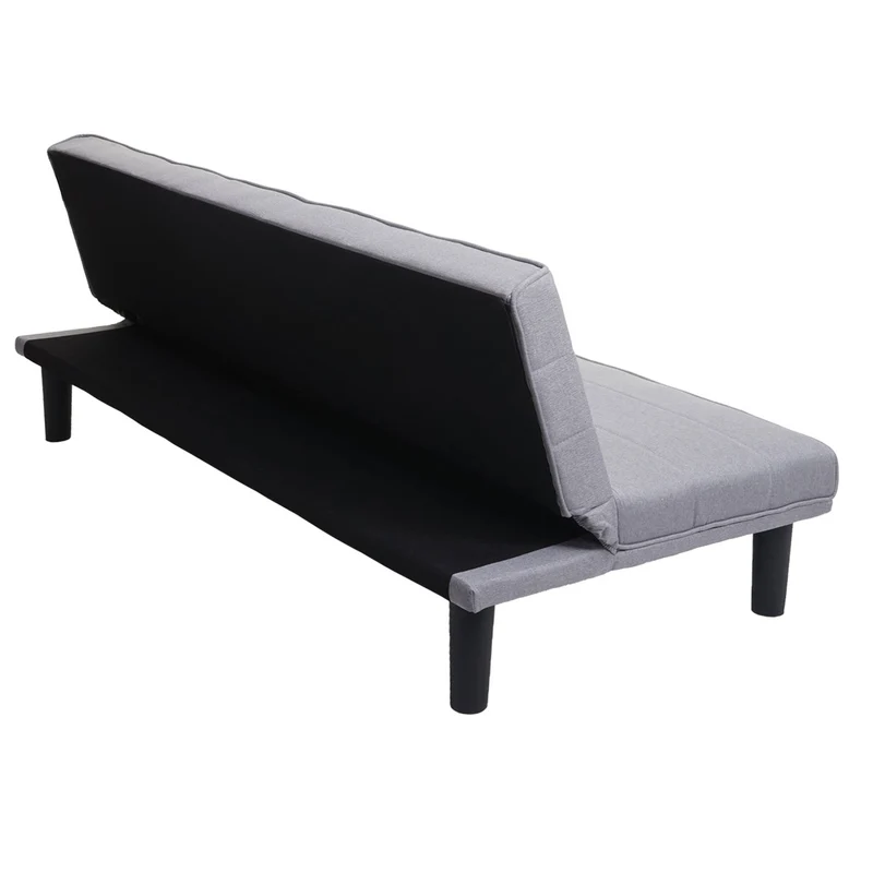 Canapé-lit d'invité convertible fonction couchage tissu gris 04_0001620