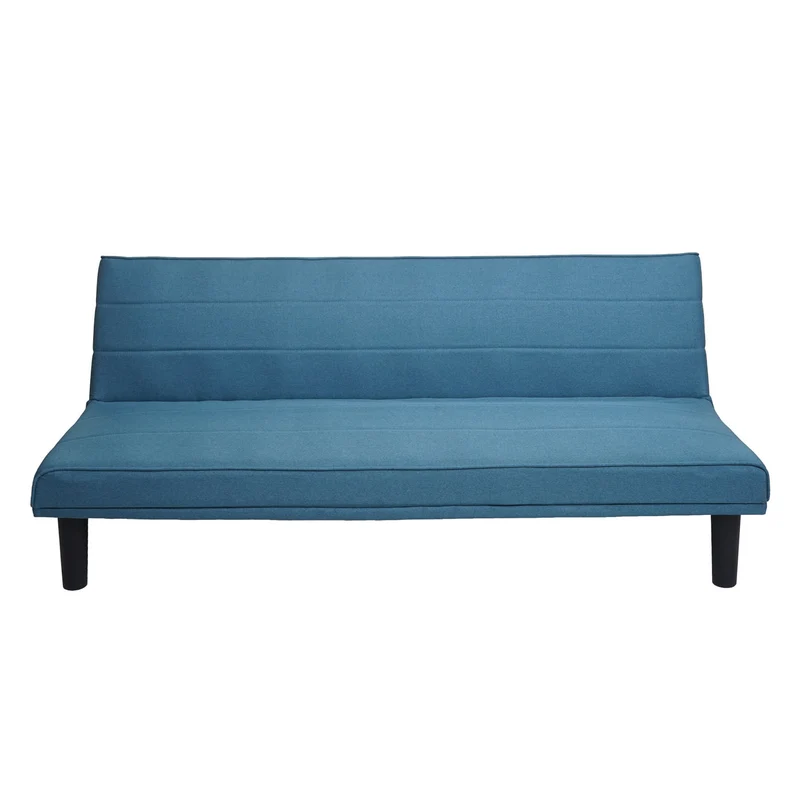 Canapé-lit d'invité convertible fonction couchage tissu bleu 04_0001619