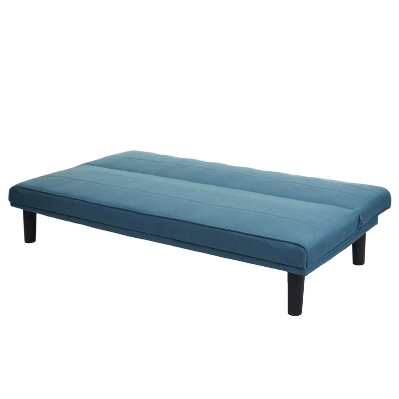 Canapé-lit d'invité convertible fonction couchage tissu bleu 04_0001619