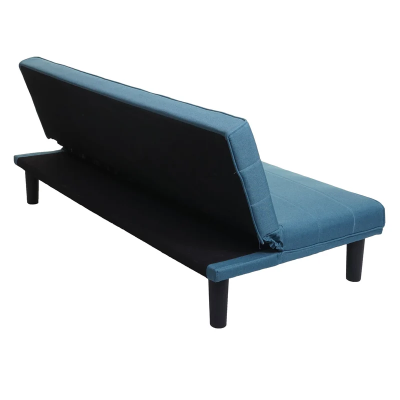 Canapé-lit d'invité convertible fonction couchage tissu bleu 04_0001619