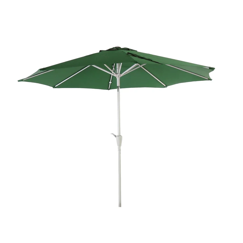 Parasol de jardin Ø 2,7m inclinable polyester/aluminium 5kg vert 04_0003878