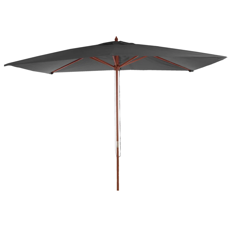 Parasol de jardin 2x3m hauteur réglable polyester/bois 6kg anthracite 04_0003818