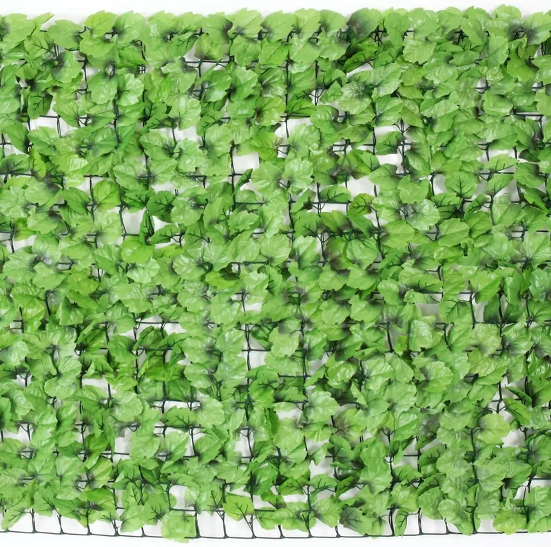 Brise-vue clôture haie artificielle pour balcon revêtement de protection contre le vent pour balcon et terrasse 300x150cm feuille brillante 04_0001089