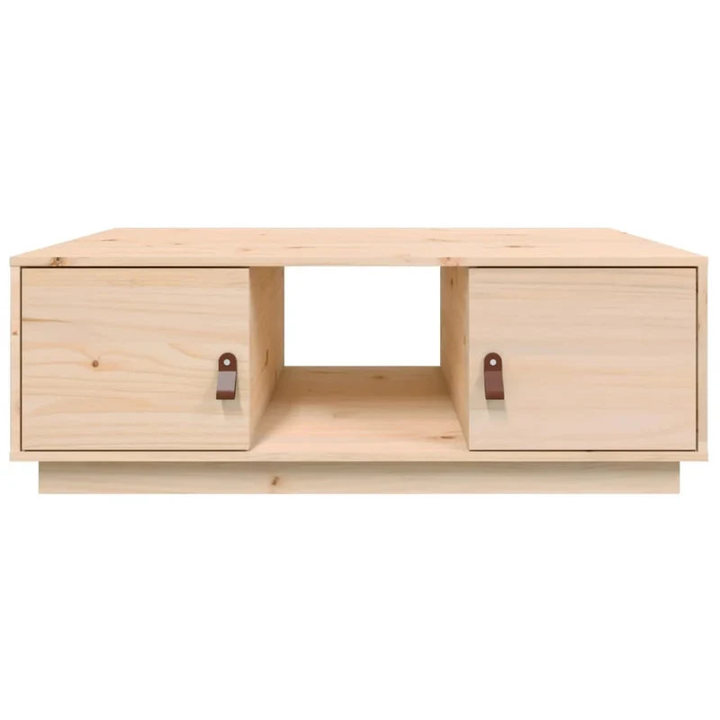 Table basse avec compartiments de rangement 100 x 50 x 35 cm bois massif de pin DEC031281