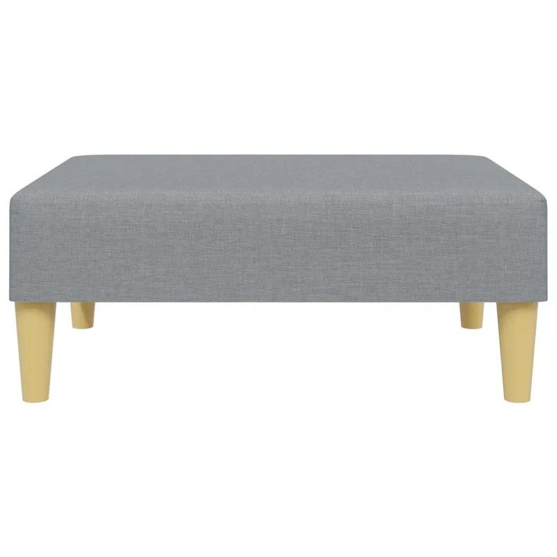 Repose-pieds tabouret 77 x 55 x 31 cm tissu gris cadre en contreplaqué DEC030262