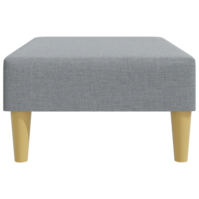 Repose-pieds tabouret 77 x 55 x 31 cm tissu gris cadre en contreplaqué DEC030262