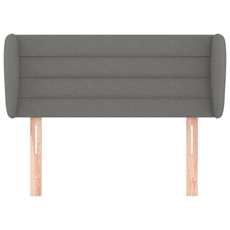 Tête de lit accessoire couchage chambre à coucher meuble avec rebord latéral 83 x 23 x 78/88 cm tissu gris foncé TDL0204886