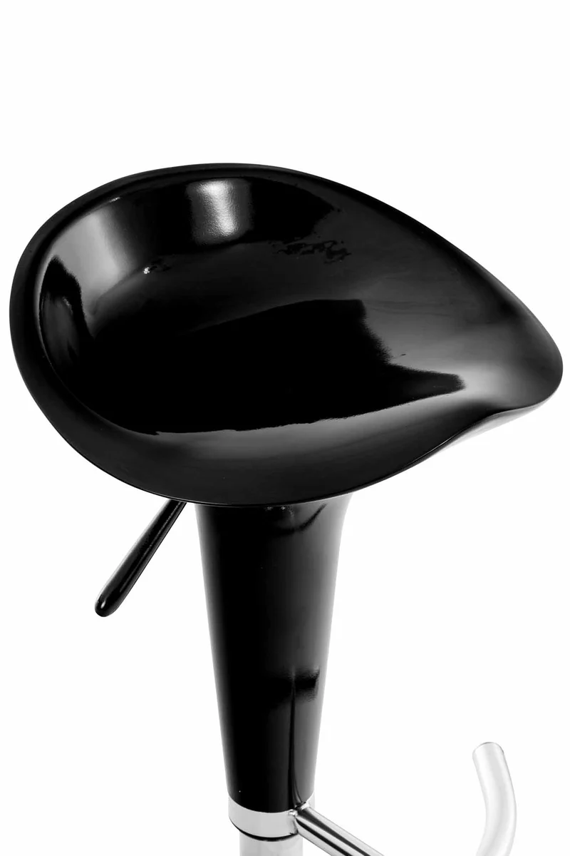 Lot de 2 tabourets de bar design noir pivotant et hauteur réglable TDB10029