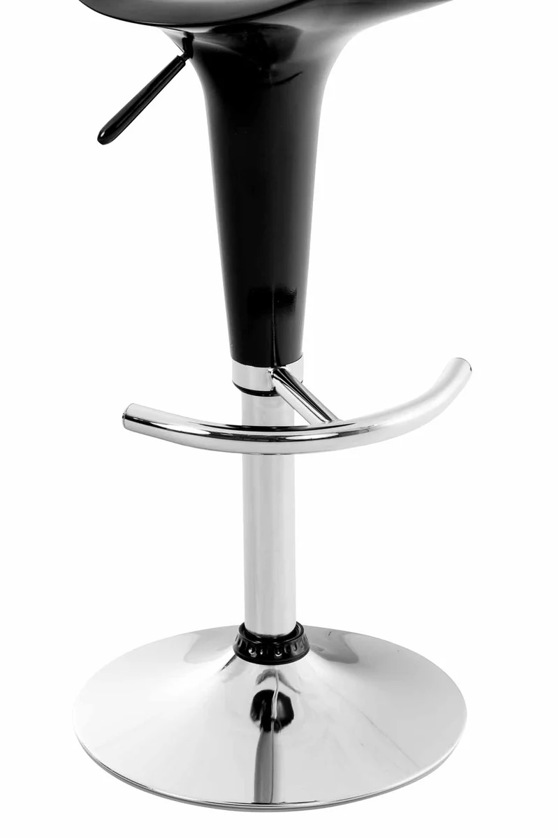 Lot de 2 tabourets de bar design noir pivotant et hauteur réglable TDB10029