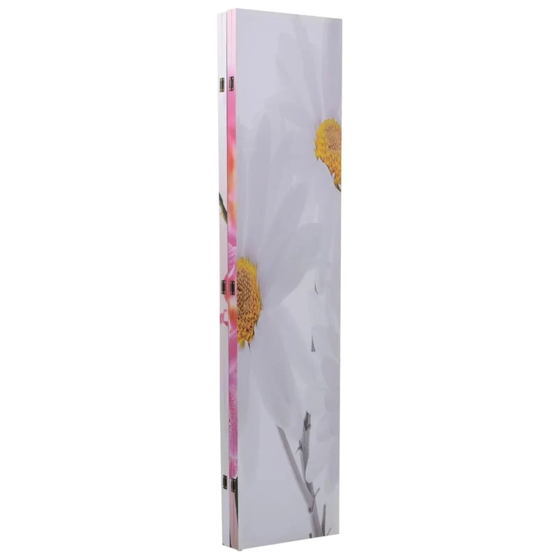 Paravent séparateur de pièce cloison pliable 160 x 170 cm motif fleur multicolore DEC031168