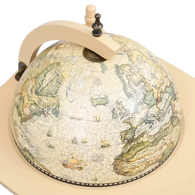 Globe bar support de vin autoportant globe 70 x 45 x 88 cm bois d'eucalyptus vert et blanc DEC024445