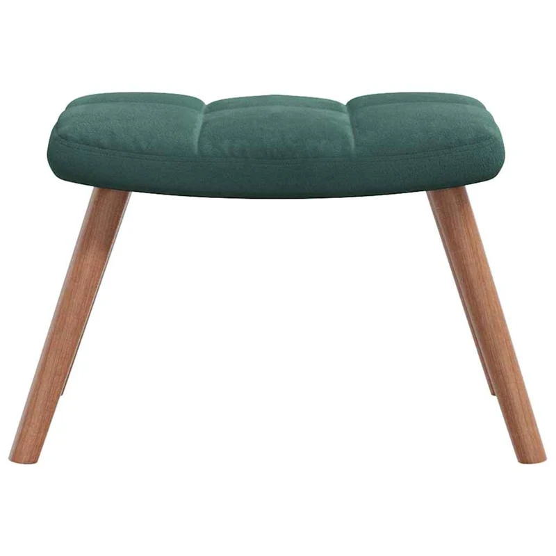 Fauteuil lounge chaise de canapé design moderne avec repose-pied velours vert foncé DEC026555