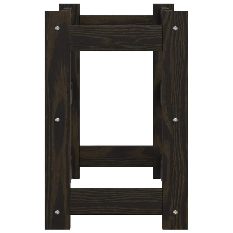 Casier range bouteilles étagère de rangement vin pour 12 bouteilles bois pin noir DEC024293