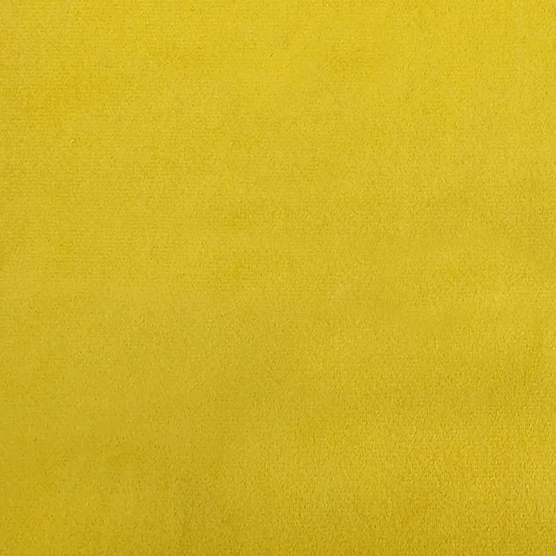 Fauteuil lounge chaise de canapé design moderne avec repose-pied en velours jaune moutarde DEC026530
