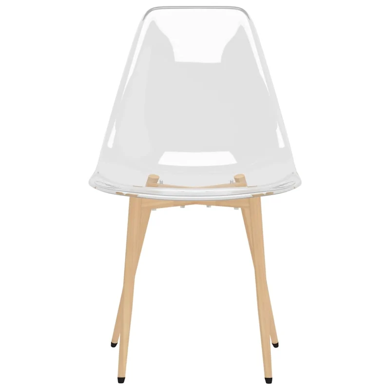 Set de 4 chaises de salle à manger siège PET transparent et métal DEC025657