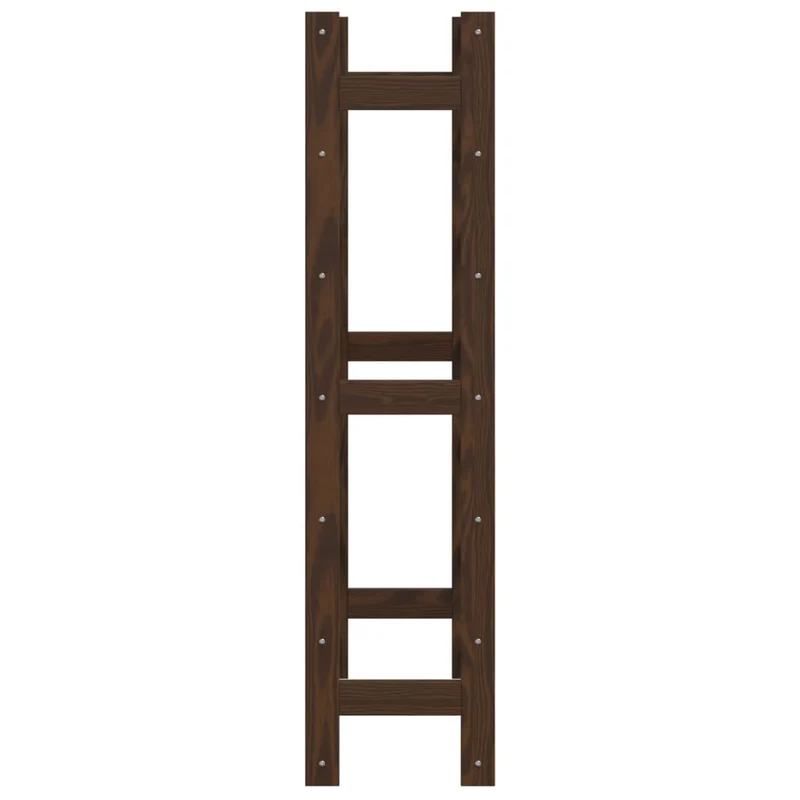 Casier range bouteilles étagère de rangement vin pour 42 bouteilles en bois de pin marron DEC024323
