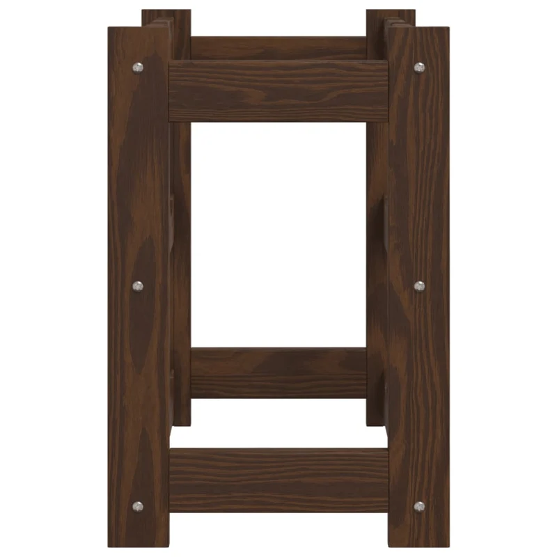 Casier range bouteilles étagère de rangement vin pour 12 bouteilles en bois de pin marron DEC024290