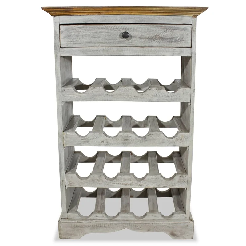 Casier range bouteilles étagère de rangement vin bois d'acajou massif 55 x 23 x 85 cm brun DEC024276