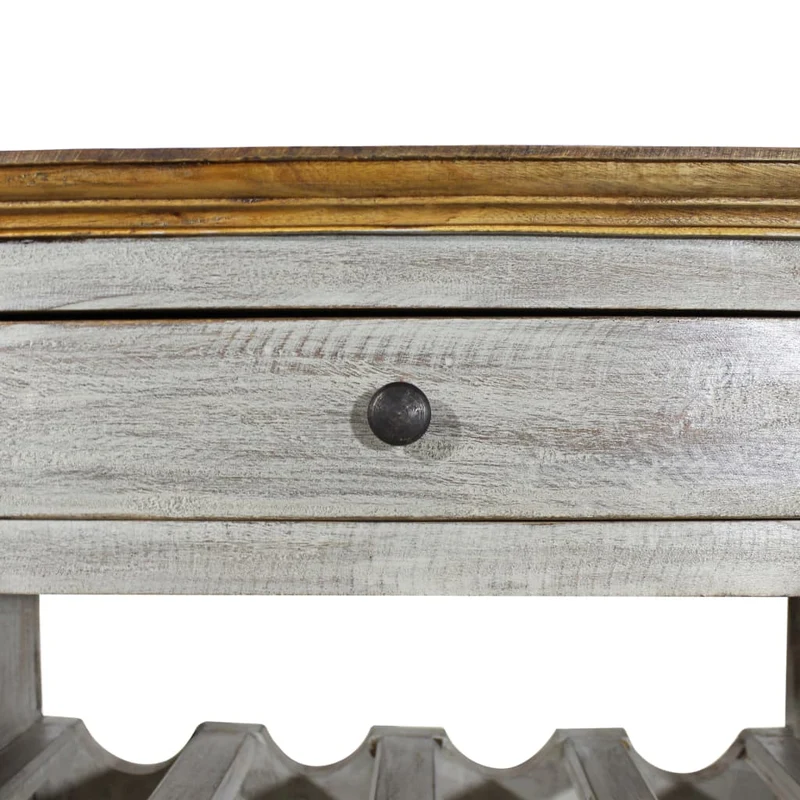 Casier range bouteilles étagère de rangement vin bois d'acajou massif 55 x 23 x 85 cm brun DEC024276