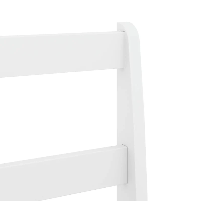 Set de 2 chaises de cuisine ou salle à manger design rustique en bois de pin blanc DEC025571