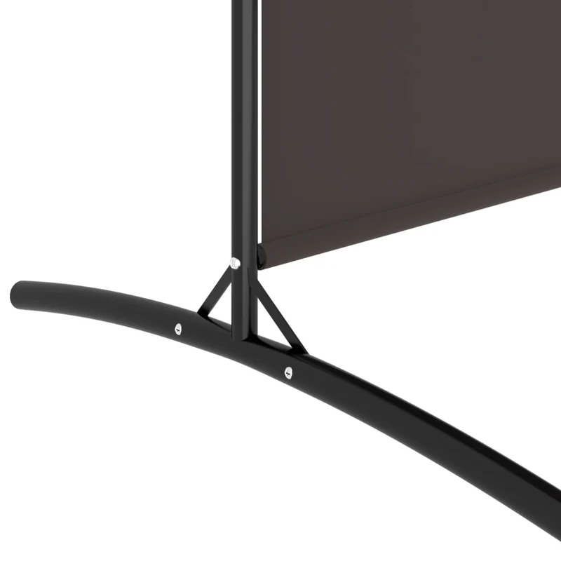 Séparateur de pièce cloison 4 panneaux 698 x 180 cm tissu marron et fer DEC030879