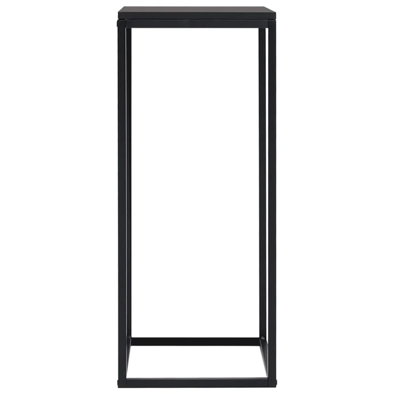 Set de 2 tables d'appoint bout de canapé support plantes en acier noir DEC031314