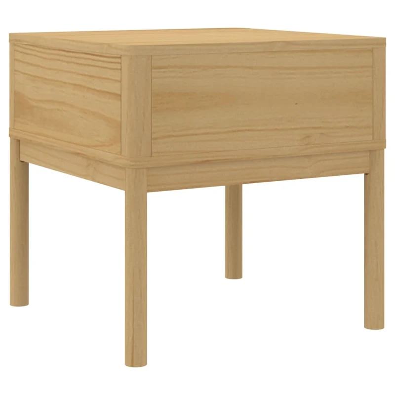 Table de chevet avec tiroir de rangement table d'appoint 55 x 55 x 54 cm pin massif marron DEC031227
