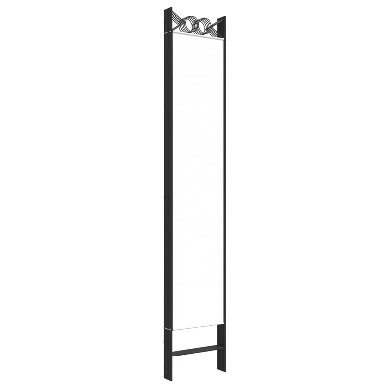 Paravent séparateur de pièce cloison 6 panneaux 240 x 220 cm tissu blanc et fer DEC031046